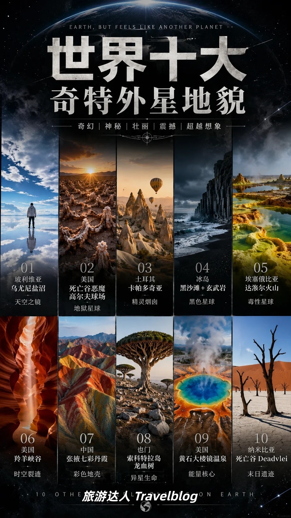 👽地球上最像外星球的10个地方🌍✨